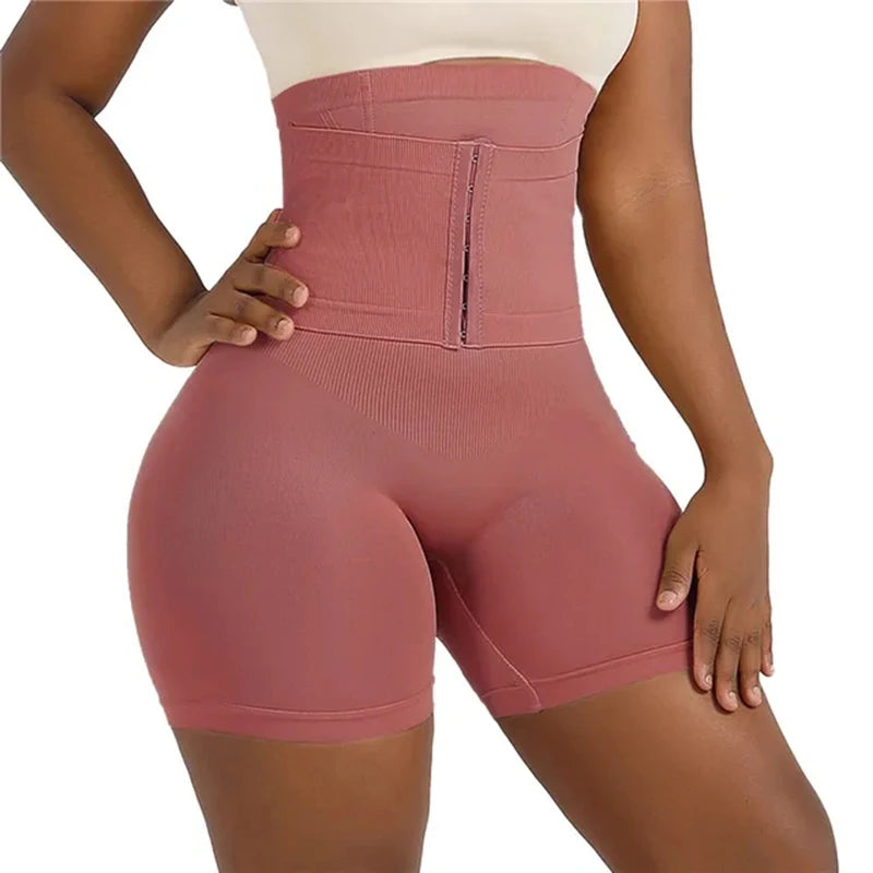 Cinta Modeladora de Cintura Alta com Efeito Barriga Chapada, Calcinha Redutora com Compressão, Controle de Abdômen, Shorts Modeladores Femininos com Alças.