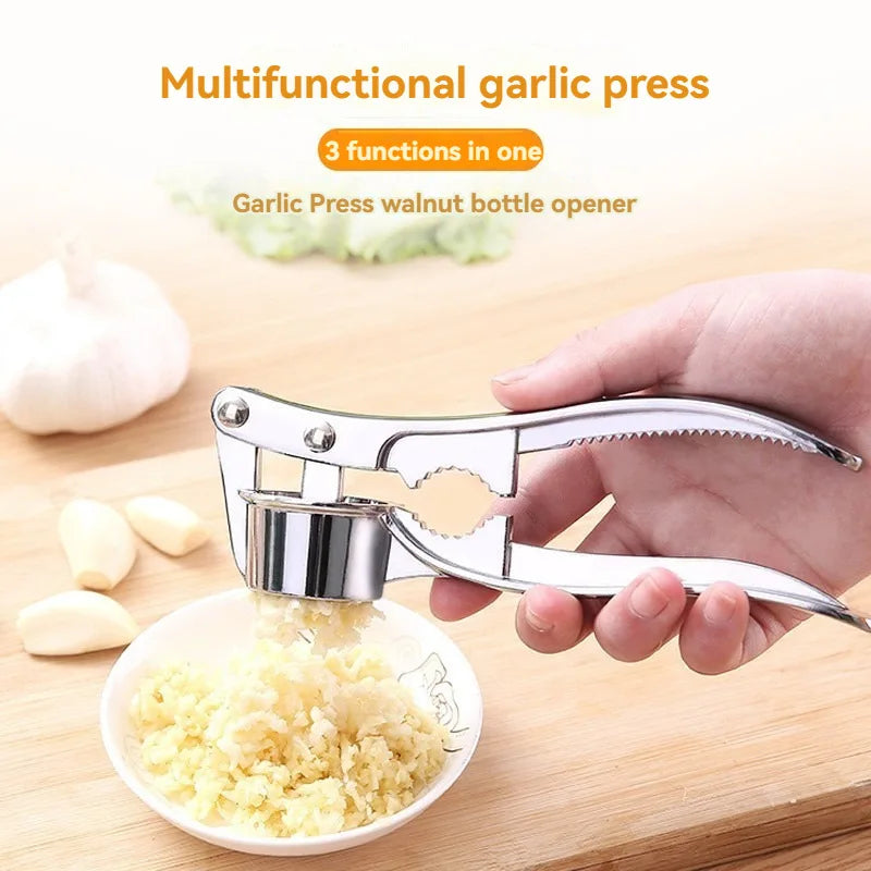 Garlic Press Kitchen Stainless Steel Garlic Smasher Crusher Mincer Manual Press Grinding Tool Kitchen Accessories