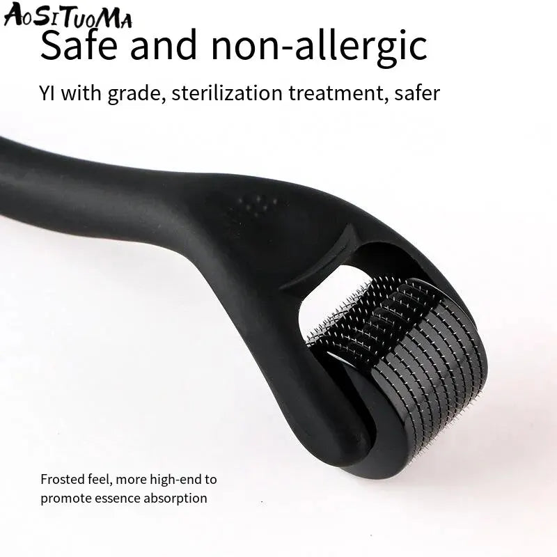 Microneedle Derma Roller With Titanium Needles Amazing Microneedling Tool For Skin Facial Beauty Hair Beard Scalp Women And Men