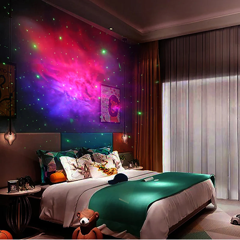 Nova Luminária Projetora de Luz Espacial - Estrelas e Galáxia, LED, Luz Noturna, Iluminação Ambiente para Quarto, Decoração, Festa, Presente