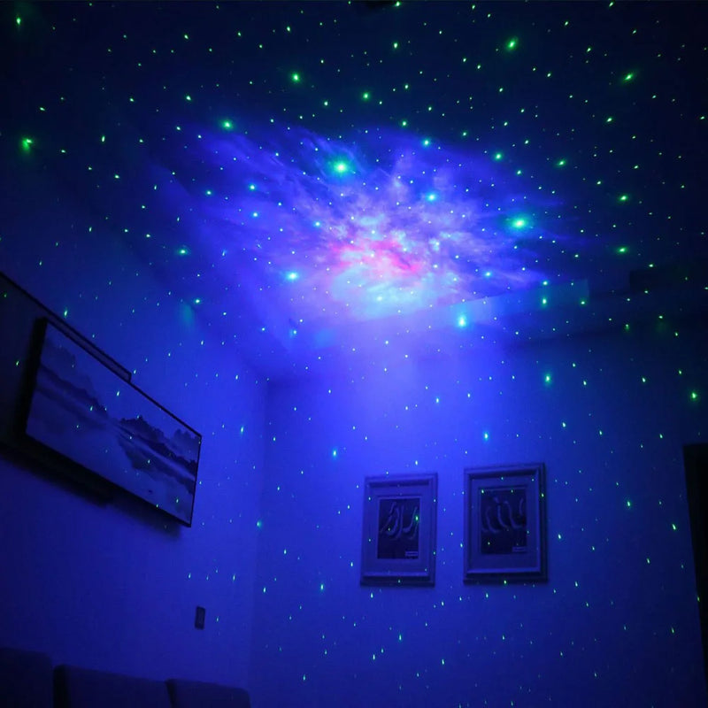 Nova Luminária Projetora de Luz Espacial - Estrelas e Galáxia, LED, Luz Noturna, Iluminação Ambiente para Quarto, Decoração, Festa, Presente