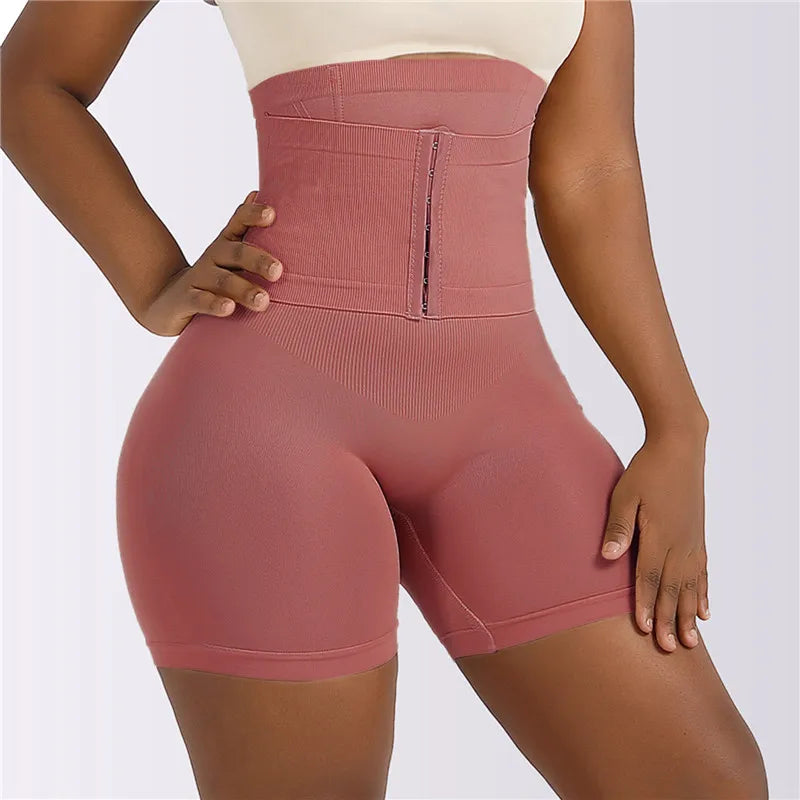 Cinta Modeladora de Cintura Alta com Efeito Barriga Chapada, Calcinha Redutora com Compressão, Controle de Abdômen, Shorts Modeladores Femininos com Alças.