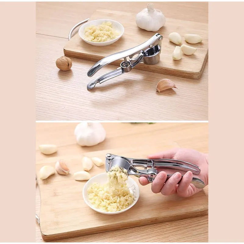 Garlic Press Kitchen Stainless Steel Garlic Smasher Crusher Mincer Manual Press Grinding Tool Kitchen Accessories