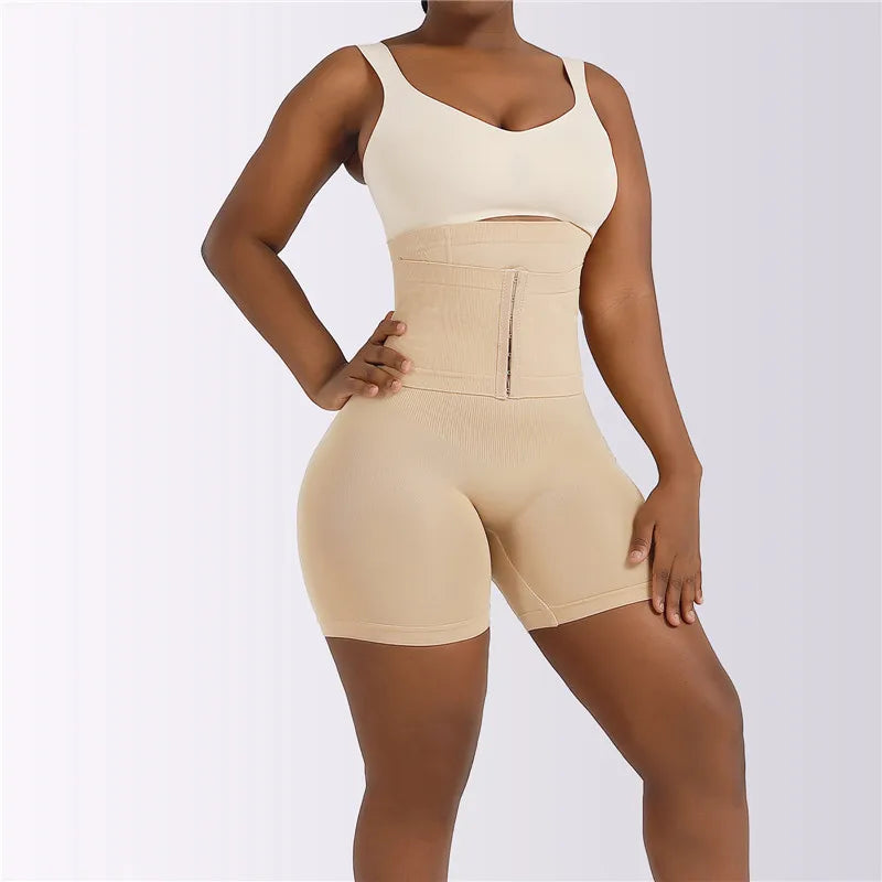 Cinta Modeladora de Cintura Alta com Efeito Barriga Chapada, Calcinha Redutora com Compressão, Controle de Abdômen, Shorts Modeladores Femininos com Alças.