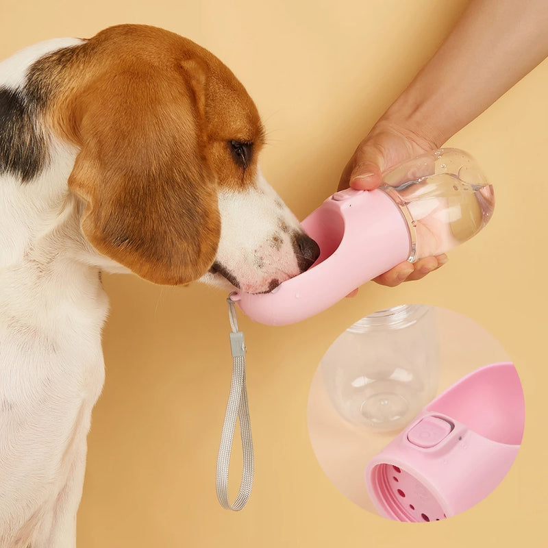 Garrafa de água para cães de estimação Gatos Tigelas de alimentação de água Viagem ao ar livre à prova de vazamentos Recipiente para beber Pug Chihuahua Labrador